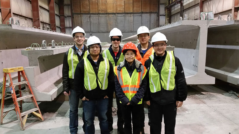 RTE Students visiting New Enterprise concrete plant
