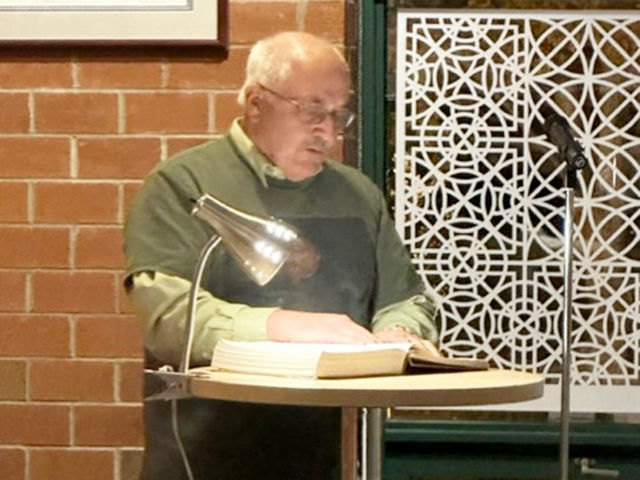 Tom Liszka, emeritus professor of English, reads work by Geoffrey Chaucer in Middle English.