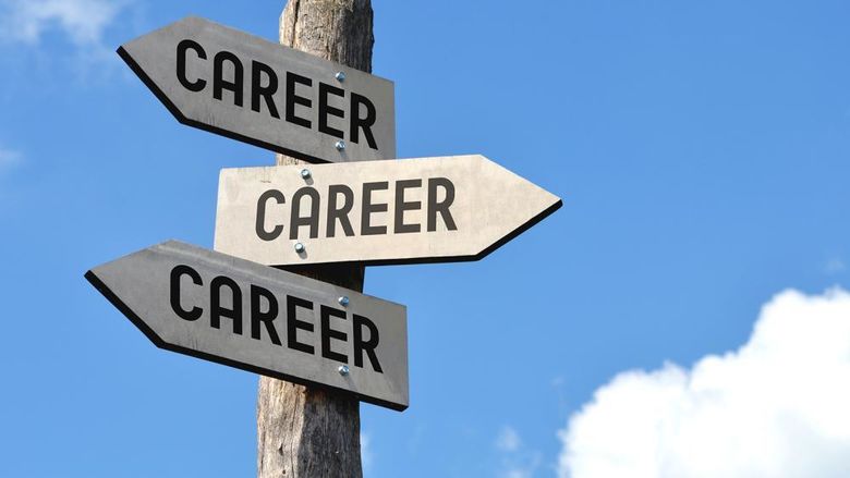 A sign post pointing towards careers