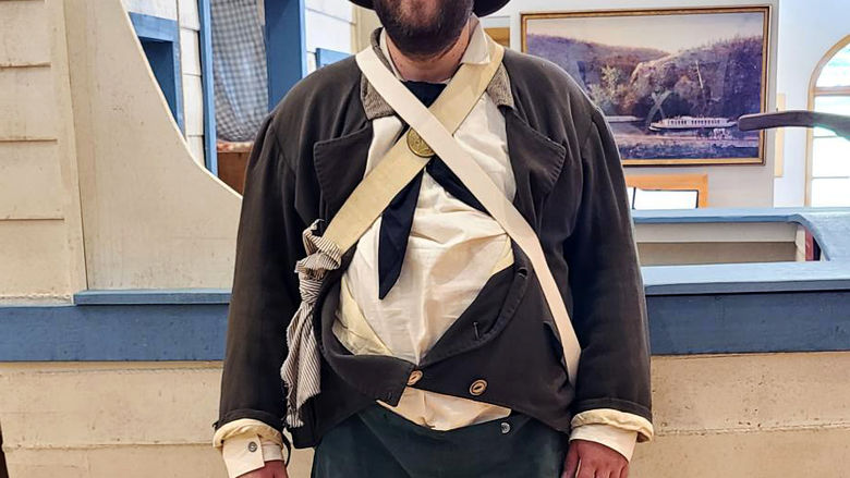 James Miller on duty in the Allegheny Portage Railroad National Historic Site Visitor Center