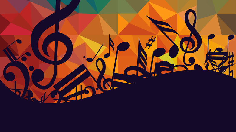 A colorful graphic representing jazz music