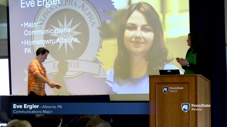 Penn State Altoona Tri-Alpha Induction Ceremony