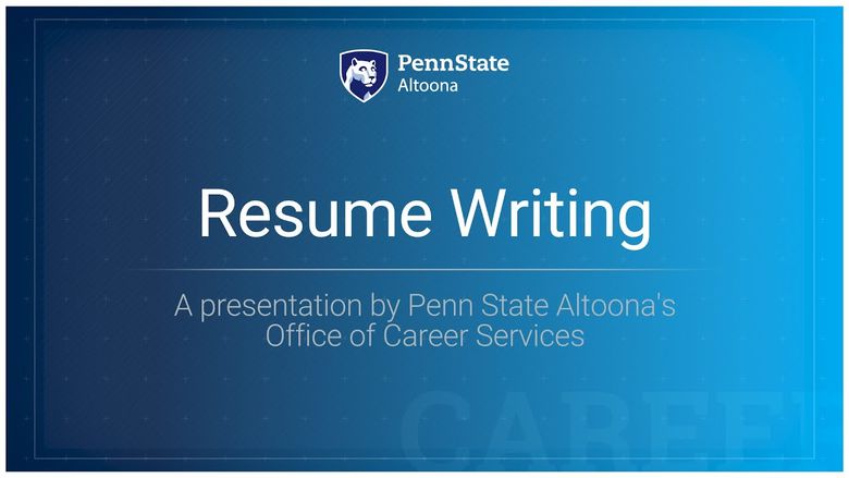 Resume Writing with Career Services