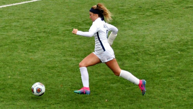 Penn State Altoona women's soccer player in action