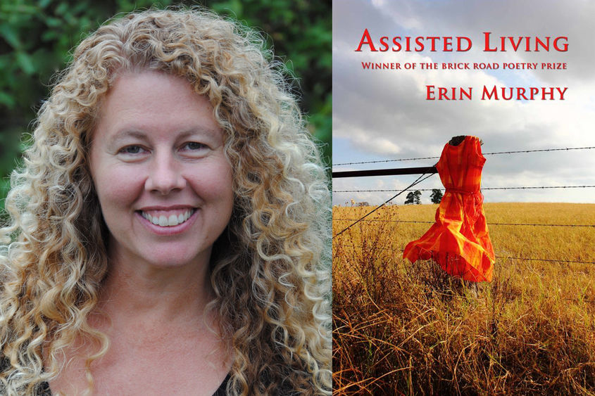 Erin Murphy and the cover of her book, Assisted Living