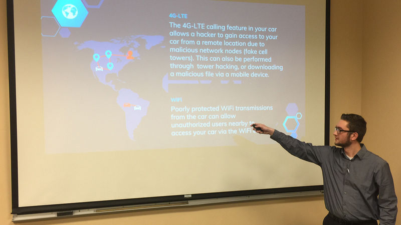 Jonathan Willett presents on his internship project