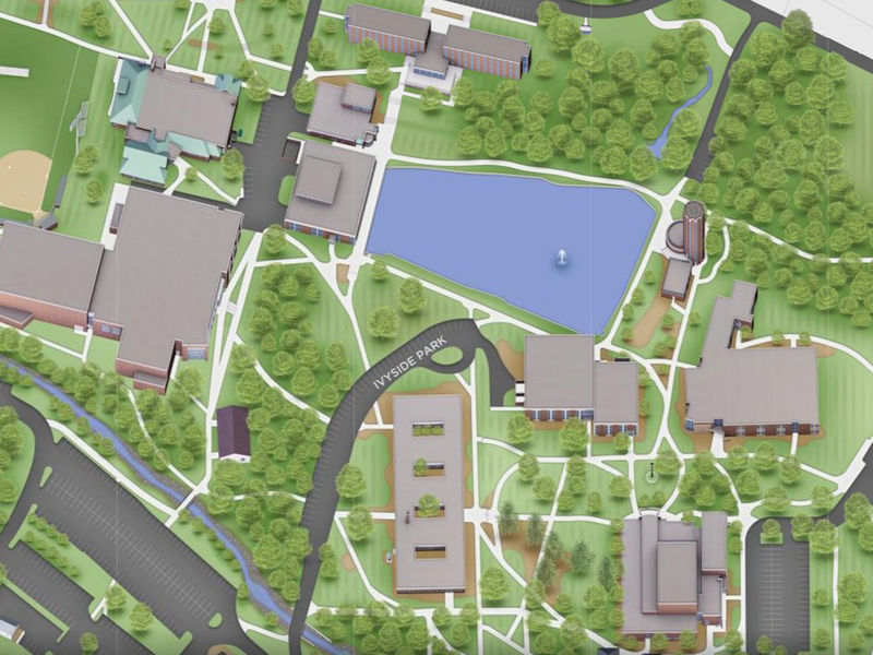 A screenshot of the campus map
