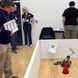 Judges observe students competing in the land portion of the SeAL challenge on Friday, April 12 at Penn State Altoona.