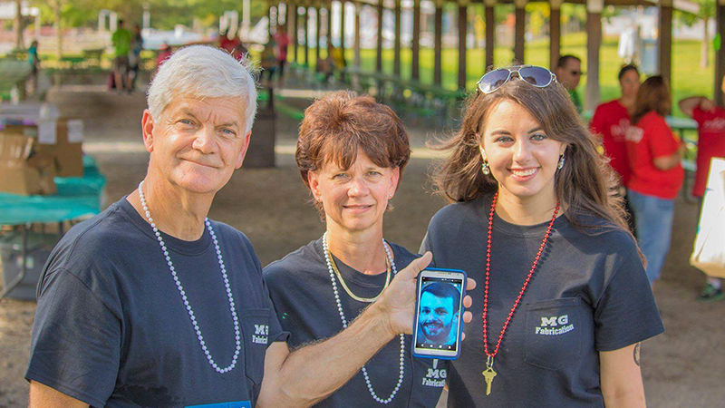 Ashlery Schreyer with her parents