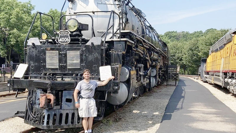 Andrew Kennedy with the Union Pacific Big BOy
