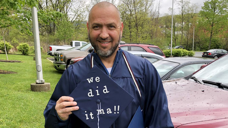 Steve Farella on graduation day in spring 2021