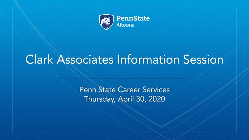 Clark Associates Information Session | Career Services