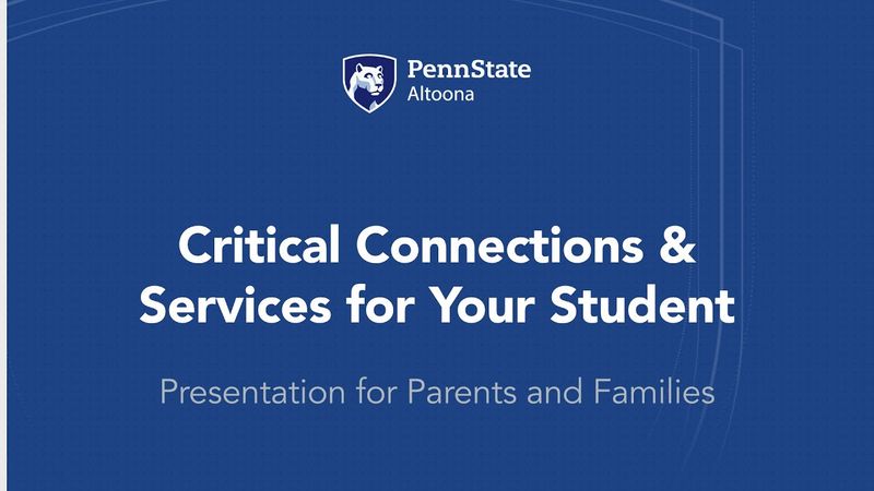 Critical Connections and Services for Your Students | NSO Presentation