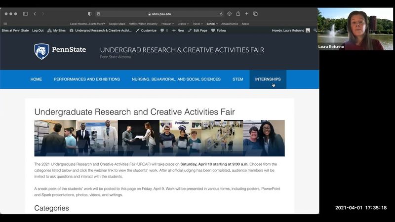 Spring 2021 Undergraduate Research and Creative Activities Fair Introduction
