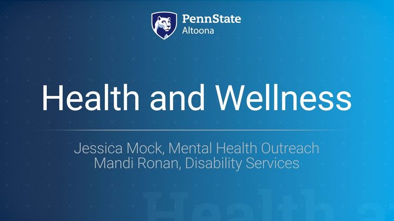 Health and Wellness at Penn State Altoona