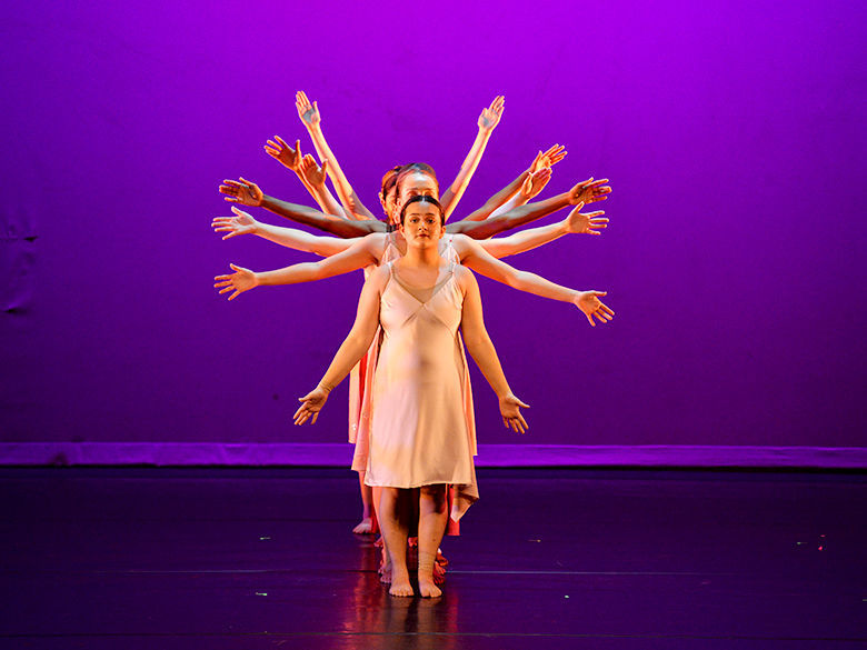 Student performers in Ivyside Dance Ensemble perform a number