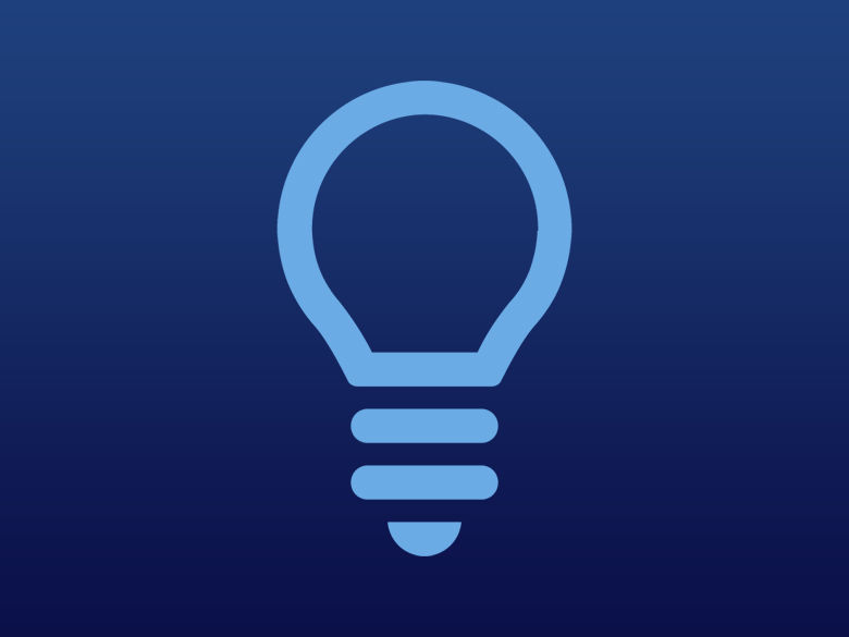 An icon representing a lightbulb