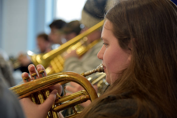 Alli Snyder began playing the mellophone in ninth grade. She is studying secondary education.