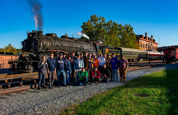 AREMA members during a field trip to the Western Maryland Scenic Railroad