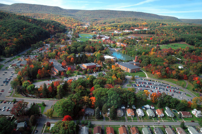 Aerial shot of Penn State Altoona