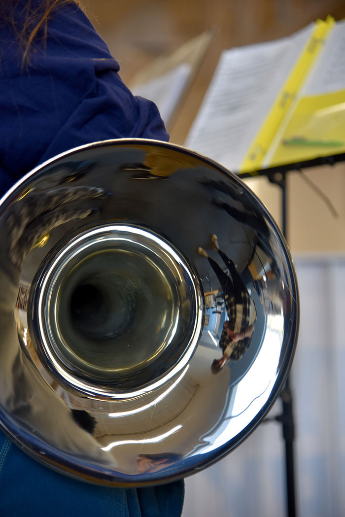 The bell of a mellophone