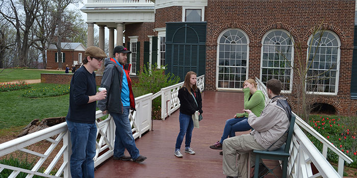 History students visiting a historical site