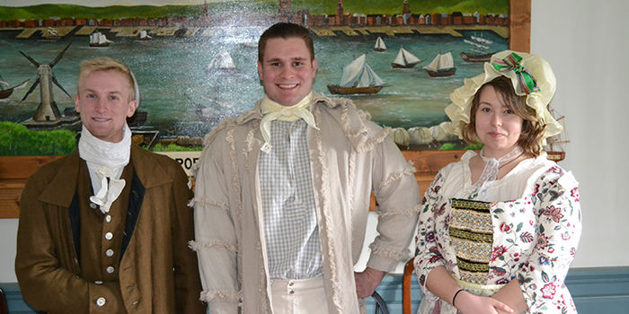 History students in costume