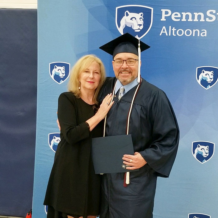 Karpovich with his mother on graduation day