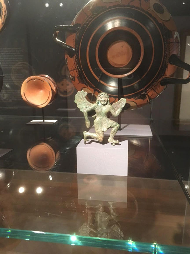 An artifact on display at the Metropolitan Museuam of Art in NYC