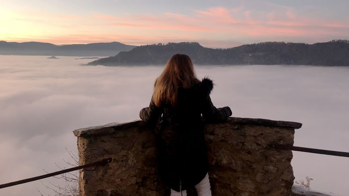 Lexi Triforo surveys the landscape during a field trip with her students to Hochosterwitz Castle in Austria.