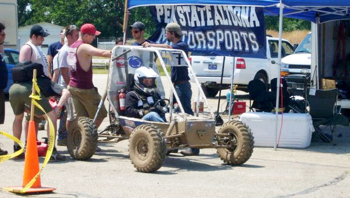 Penn State Altoona's Motorsports Club showcasing their Mini Baja work