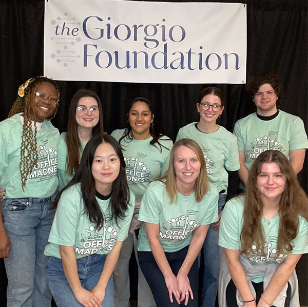 Students from Bio Club and Tribeta volunteering at Office Madness to raise money for The Giorgio Foundation.