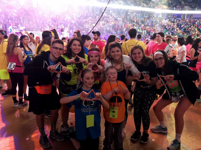 Neya and Collin with the 2016 THON dance crew