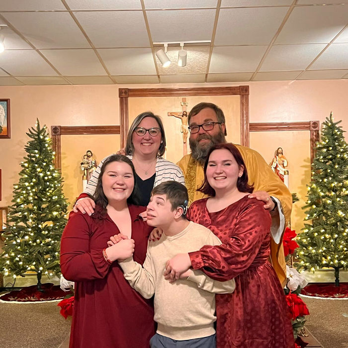 The Lill family celebrating Christmas