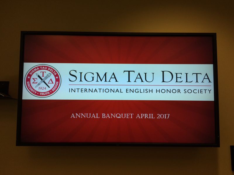 Sigma Tau Delta digital sign