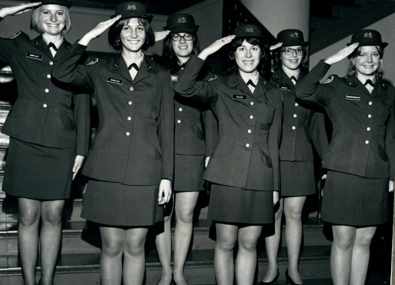 First female cadets salute in 1972