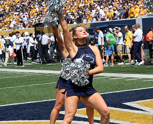 Dance team member entertains crowd