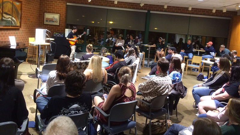 Audience members at the spring 2018 Hard Freight Cafe