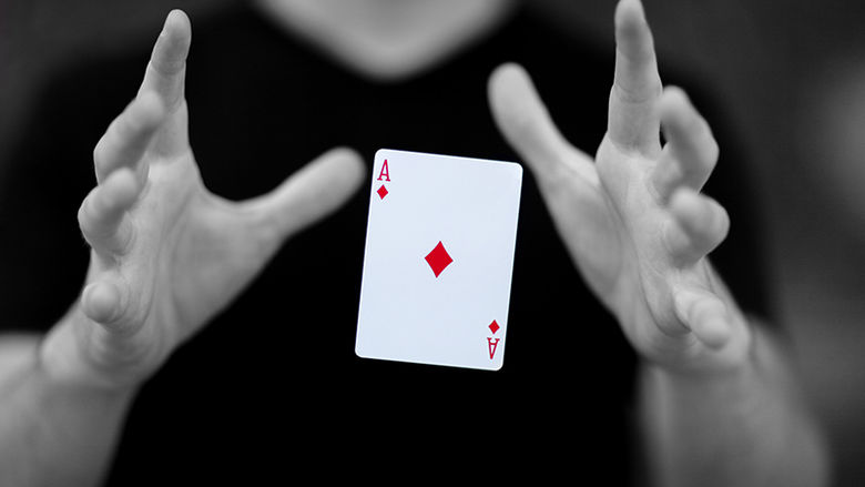 Magician card trick