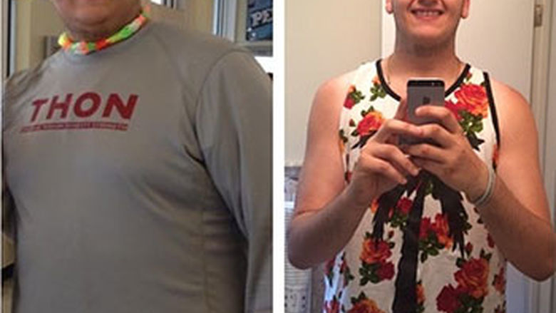 Ellman shows off his weight loss progression from THON 2014 to 2015