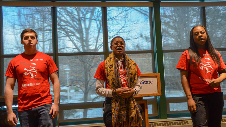 Students perform at the 2017 African American Read-In