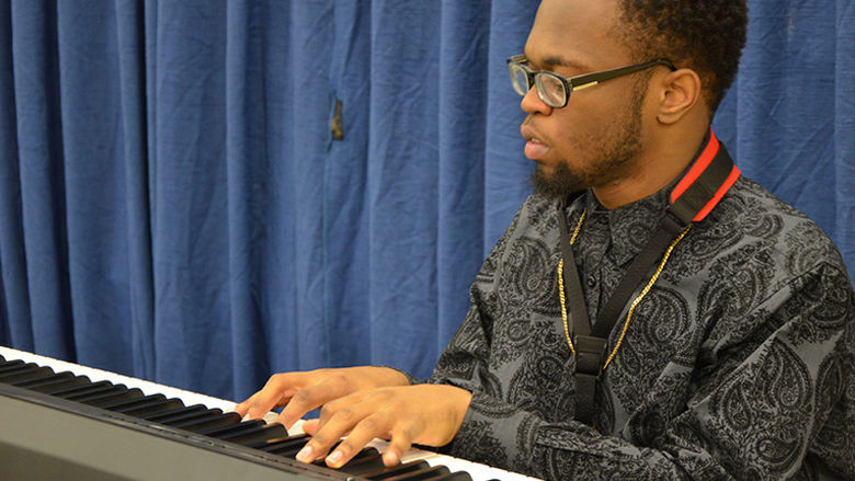 A piano performance at the 2017 MLK Reflection Luncheon