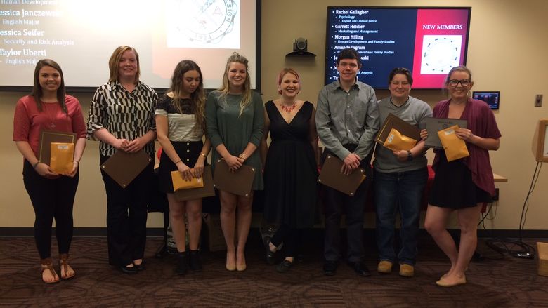 Sigma Tau Delta spring 2017 inductees