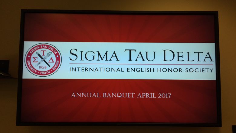 Sigma Tau Delta digital sign