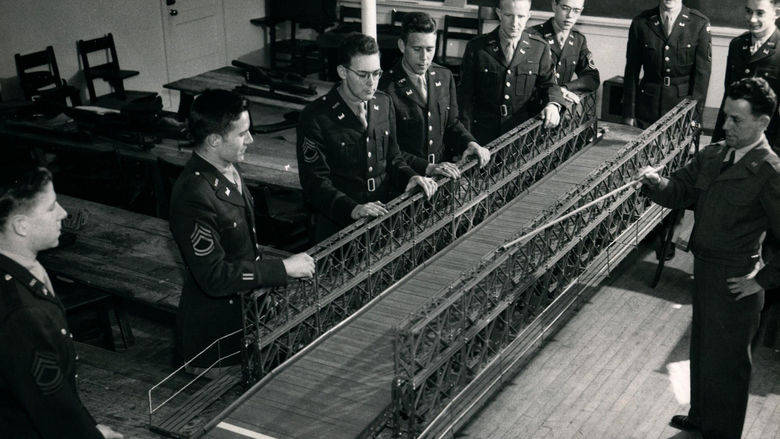 Engineer instruction on the Bailey bridge construction 