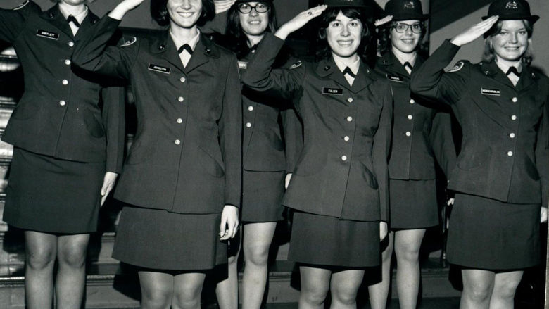 First female cadets salute in 1972
