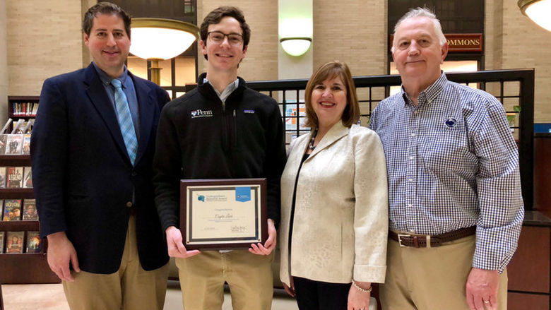 Cuyler Luck, a junior microbiology major, received the John Sr. and Kimlyn Patishnock Grand Prize for his research, “Identifying Drug-Drug Interactions Between Experimental Antimalarials.”