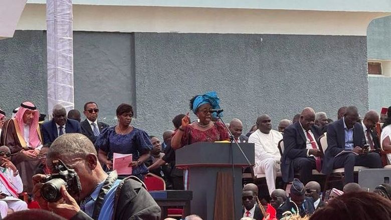 Patricia Jabbeh Wesley at the Liberian president's inauguration