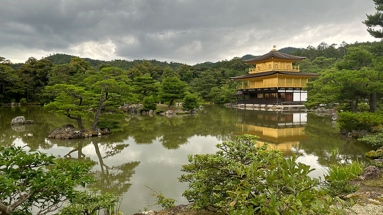 The Kinkakuji (Golden Pavilion) temple in Kyoto, Japan. 