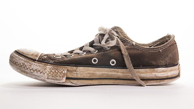 a dirty sneaker